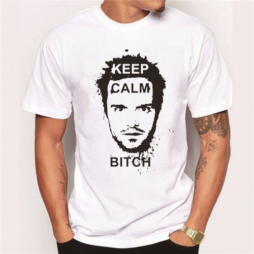 Mens Keep Calm Science Bitch Printed t-shirt Short Sleeve tee shirts
