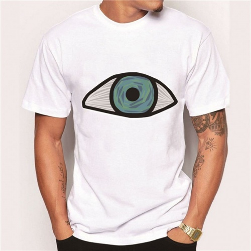Men Fashion Eyes Design T shirt Custom Printed Short Sleeve Tees