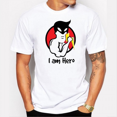 0316 Mens Fashion superHero batmen cartoon Printed T-Shirt Summer Cool Tops Fashion Tees