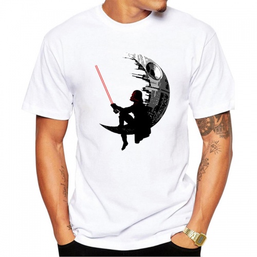 Mens Fashion Darthworks Design Men T-shirt Short Sleeve Hipster Star Wars Tops The Darth King Printed t shirts Cool