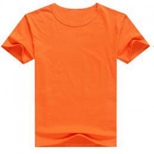 0203 Custom Logo Shirt Plain TShirt 200 Gram Printed Tee Shirts Short Sleeve Hipster Tops Orange