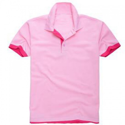 342 Custom Logo Polo Plain TShirt 200 Gram Printed Short Sleeve Hipster Tops Pink/Red