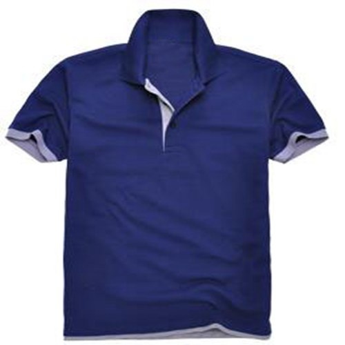 349 Custom Logo Polo Plain TShirt 200 Gram Printed Short Sleeve Hipster Tops Navy Blue/Grey