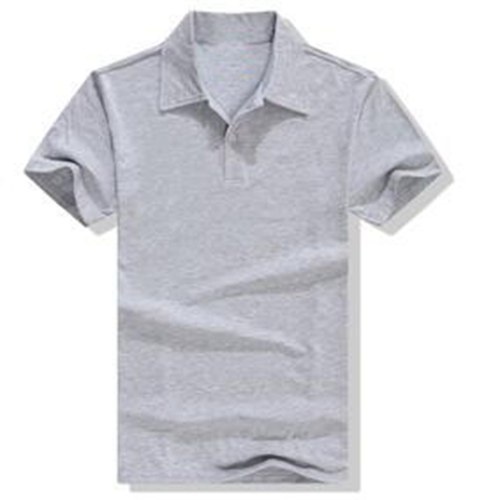 347 Custom Logo Polo Plain TShirt 200 Gram Printed Short Sleeve Hipster Tops Grey