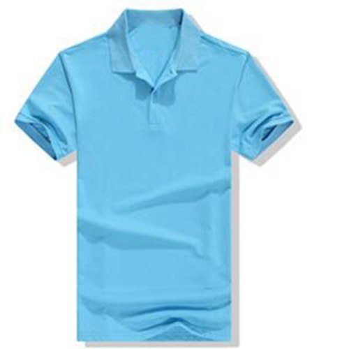 363 Custom Logo -Polo Plain TShirt 200 Gram Printed Short Sleeve Hipster Tops Sky Blue