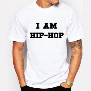 Mens I am hip-hop printed t shirt fashion brand summer hip hop