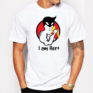 0316 Mens Fashion superHero batmen cartoon Printed T-Shirt Summer Cool Tops Fashion Tees