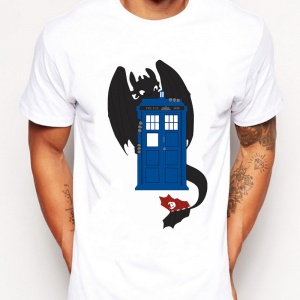 0313 Mens Creative Doctor Who Design t-shirt man T shirt Novelty The Doctor Printed tees Tops