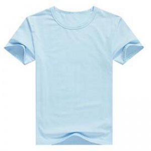 0206 Custom Logo Shirt Plain TShirt 200 Gram Printed Tee Shirts Short Sleeve Hipster Tops Sky Blue