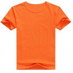 0203 Custom Logo Shirt Plain TShirt 200 Gram Printed Tee Shirts Short Sleeve Hipster Tops Orange
