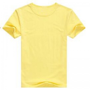 0202 Custom Logo Shirt Plain TShirt 200 Gram Printed Tee Shirts Short Sleeve Hipster Tops Yellow