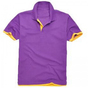 Custom Logo Polo Plain TShirt 200 Gram Printed Short Sleeve Hipster Tops Purple/Yellow