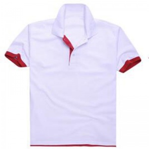 350 Custom Logo Polo Plain TShirt 200 Gram Printed Short Sleeve Hipster Tops White/Red
