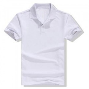 348 Custom Logo Polo Plain TShirt 200 Gram Printed Short Sleeve Hipster Tops White7