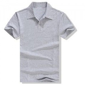 347 Custom Logo Polo Plain TShirt 200 Gram Printed Short Sleeve Hipster Tops Grey