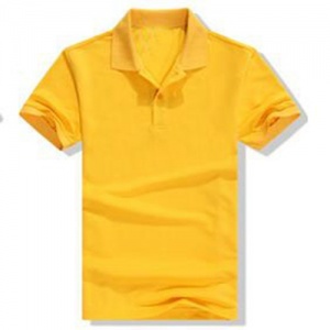 346 Custom Logo Polo Plain TShirt 200 Gram Printed Short Sleeve Hipster Tops Yellow
